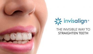 Smiling girl with Invisalign logo